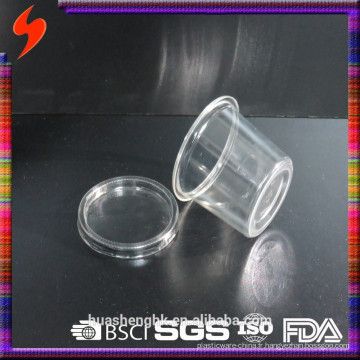 Matériau en PET Tasses en plastique opaque de 150 ml en plastique opaque avec couvercles plats